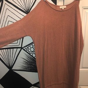 Taupe tunic hi low dress. Comfy.